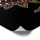 Steampunk Victoriaans carnivoren Plant Venus Fly Poster (Hoek)