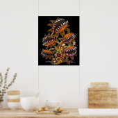Steampunk Victoriaans carnivoren Plant Venus Fly Poster (Keuken)