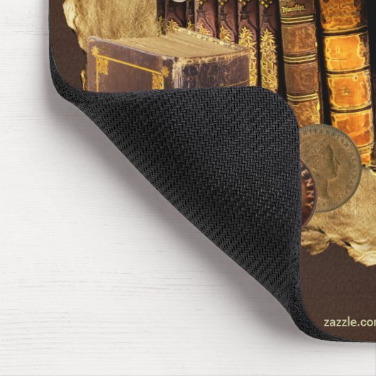 Steampunk Victoriaans Collage Mousepad Art Muismat (Hoek)