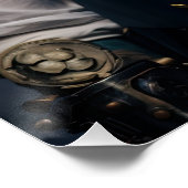 Steampunk Victoriaans Cosplay Top Hoed Gears Perfect Poster (Hoek)