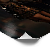 Steampunk Victoriaans Cosplay Top Hoed Gears Perfect Poster (Hoek)