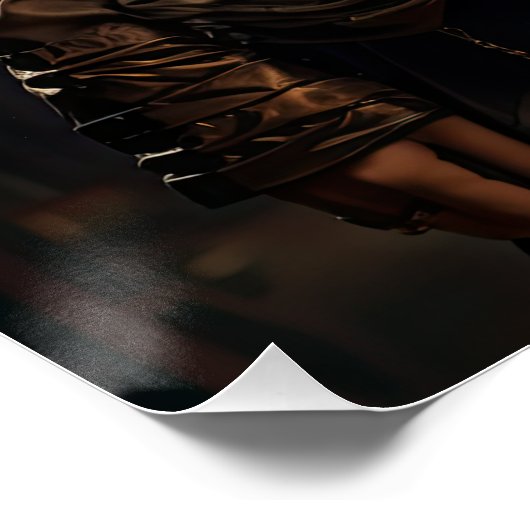 Steampunk Victoriaans Cosplay Top Hoed Gears Perfect Poster (Hoek)