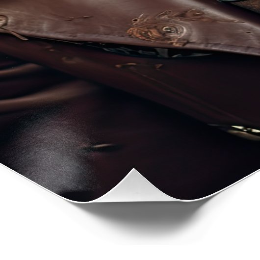 Steampunk Victoriaans Cosplay Top Hoed Gears Perfect Poster (Hoek)