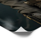 Steampunk Victoriaans Cosplay Top Hoed Gears Perfect Poster (Hoek)