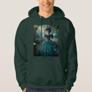 Steampunk Victoriaans dame in een tuin Hoodie