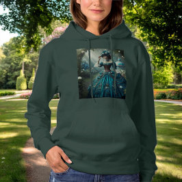 Steampunk  Victoriaans dame in een tuin Hoodie