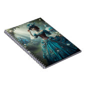 Steampunk Victoriaans dame in een tuin Notitieboek (Rechterzijde)