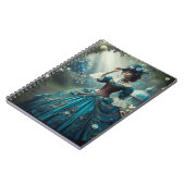 Steampunk Victoriaans dame in een tuin Notitieboek (Linkerzijde)