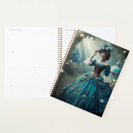 Steampunk  Victoriaans dame in een tuin Planner (Display)
