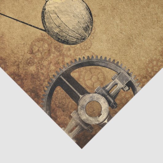 Steampunk  Victoriaans Decoupage Gears Tissuepapier (Detail)