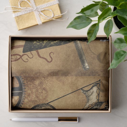 Steampunk Victoriaans Decoupage Gears Tissuepapier (Geschenk)