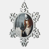 Steampunk Victoriaans Dragonfly Tin Sneeuwvlok Ornament (Rechts)