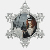 Steampunk Victoriaans Dragonfly Tin Sneeuwvlok Ornament (Voorkant)