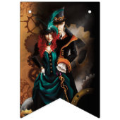 Steampunk Victoriaans Elegance Wedding Vlaggetjes (Eerste vlag)