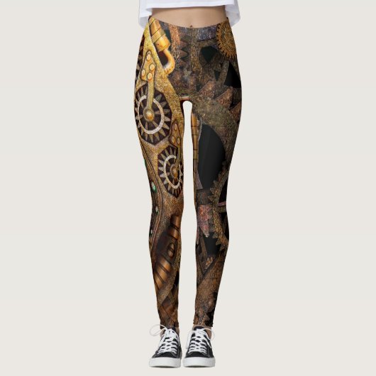 Steampunk Victoriaans en Edwardian Styles Leggings (Voorkant)