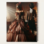 Steampunk Victoriaans Fantasie Kunst Maskerade Planner (Achterkant)
