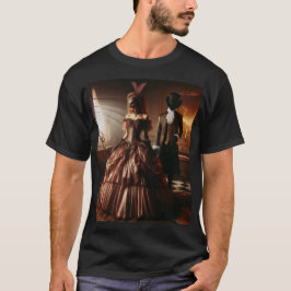 Steampunk Victoriaans Fantasie Kunst Maskerade  T-shirt