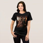 Steampunk Victoriaans Fantasie Kunst Maskerade Tri-Blend Shirt (Voorkant volledig)