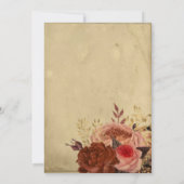 Steampunk  Victoriaans Floral Wedding Kaart (Achterkant)