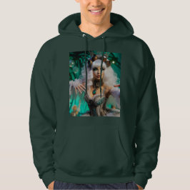 Steampunk Victoriaans futuristische groene danser Hoodie