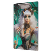 Steampunk Victoriaans futuristische groene danser Klembord (Links)