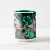 Steampunk Victoriaans futuristische groene danser Mok (Midden)