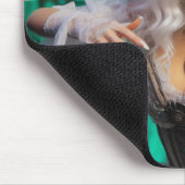 Steampunk Victoriaans futuristische groene danser Muismat (Hoek)