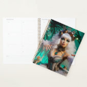 Steampunk Victoriaans futuristische groene danser Planner (Display)