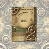 Steampunk Victoriaans Gearwork Bridal Kaart