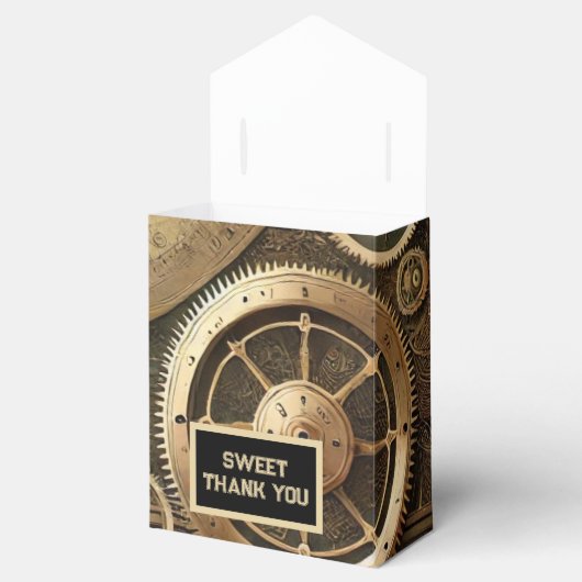 Steampunk Victoriaans Gearwork Wedding bedankt Bedankdoosjes (Geopend)