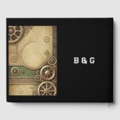 Steampunk Victoriaans Gearwork Wedding Gastenboek (Achterkant)