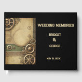 Steampunk Victoriaans Gearwork Wedding Gastenboek (Voorkant)