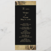 Steampunk Victoriaans Gearwork Wedding Programmakaart (Voorkant)