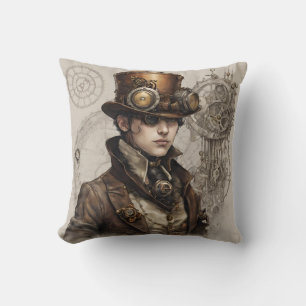 Steampunk Victoriaans Gentleman Kunstwerk Kussen