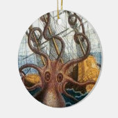 Steampunk Victoriaans Giant Kraken Octopus Keramisch Ornament (Links)