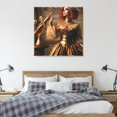 Steampunk Victoriaans Gold Astronomer Canvas Afdruk (Insitu (Slaapkamer))