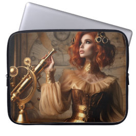 Steampunk Victoriaans Gold Astronomer Laptop Sleeve