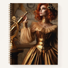Steampunk Victoriaans Gold Astronomer Notitieboek