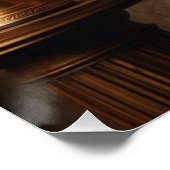 Steampunk Victoriaans Gold Astronomer Perfect Poster (Hoek)