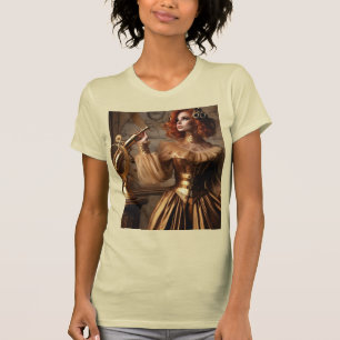 Steampunk Victoriaans Gold Astronomer T-shirt