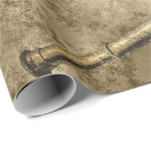 Steampunk Victoriaans Gold  Nautical Cadeaupapier (Rol Hoek)