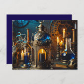 Steampunk Victoriaans Gothic Scientists Lab Lanter Briefkaart (Voorkant / Achterkant)