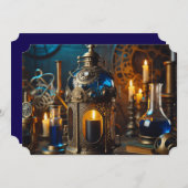 Steampunk Victoriaans Gothic Scientists Lab Lanter Kaart (Voorkant / Achterkant)