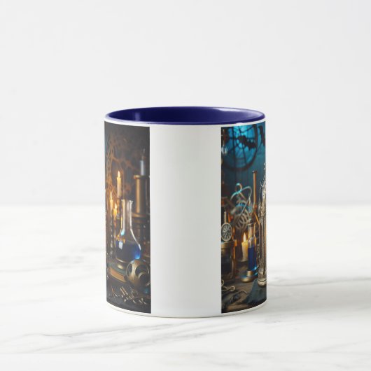 Steampunk Victoriaans Gothic Scientists Lab Lanter Mok (Midden)