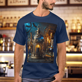 Steampunk Victoriaans Gothic Scientists Lab Lanter T-shirt
