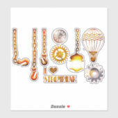 Steampunk Victoriaans gotisch Sticker (Vel)
