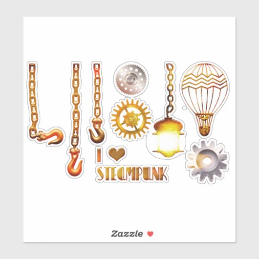 Steampunk Victoriaans gotisch Sticker (Vel)