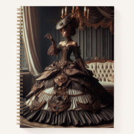 Steampunk Victoriaans Grey Lady Notitieboek