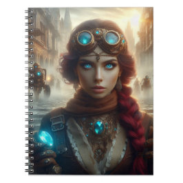 Steampunk Victoriaans Industrial Lady Adventuress Notitieboek