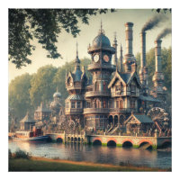 Steampunk Victoriaans Industriefabriek